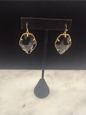 Kendra Scott Black and Gold Corley Earrrings